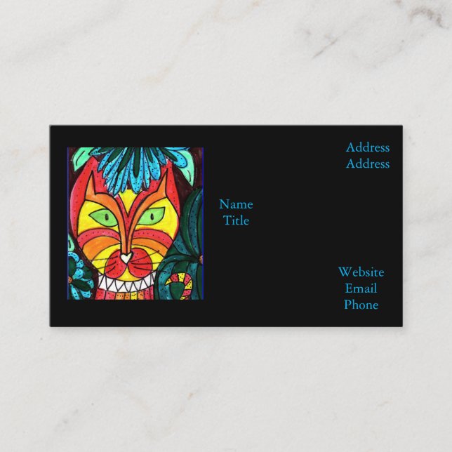 Tarjeta De Visita Traer gatos (Anverso)