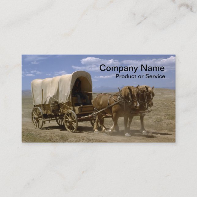 Tarjeta de visita traída por caballo del carro (Anverso)