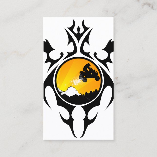 Tarjeta De Visita tráiler tribal atv (Anverso)