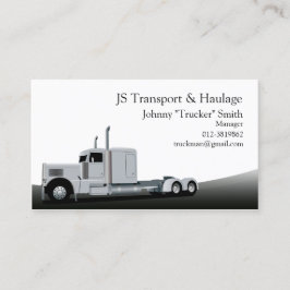 Tarjeta De Visita Trailer Truck Haulage Black Business Card