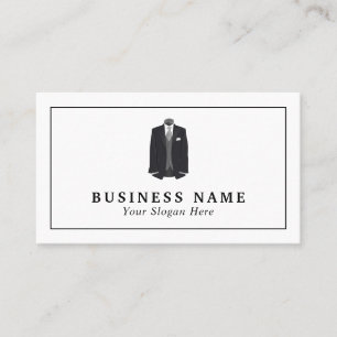 Tarjeta De Visita Traje masculino, diseñadora de moda