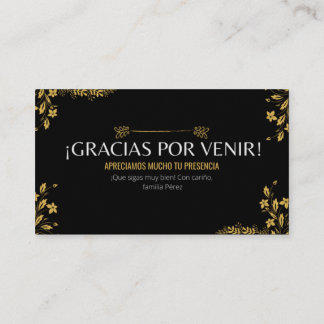 Tarjeta De Visita Trajeta de bienvenida