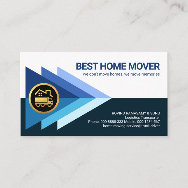 Tarjeta De Visita Tramitador de Logística del Triángulo de Reenvío (Anverso)