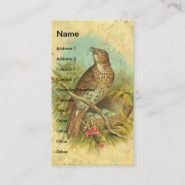 Tarjeta De Visita Tramo de cosecha