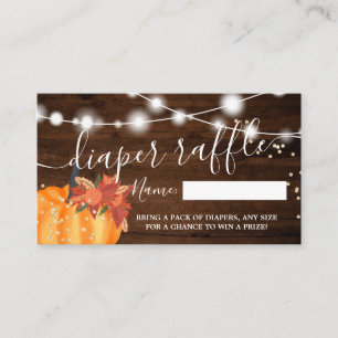 Tarjeta De Visita Trampa de calabaza de otoño, luces de pañales