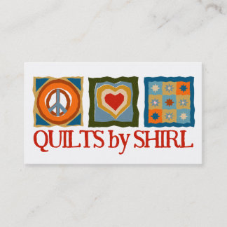 Tarjeta De Visita Tranquilidad por los bloques de edredón de edredón