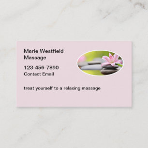 Tarjeta De Visita Tranquilizador Massage Business Cards Nuevo diseño