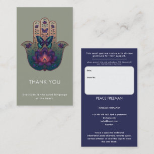 Tarjeta De Visita Transformación Sagrada   Diseño de Mano Hamsa