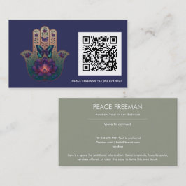Tarjeta De Visita Transformación Sagrada | Diseño de Mano Hamsa