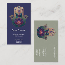 Tarjeta De Visita Transformación Sagrada | Diseño de Mano Hamsa