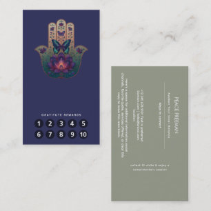 Tarjeta De Visita Transformación Sagrada Diseño de Mano Hamsa