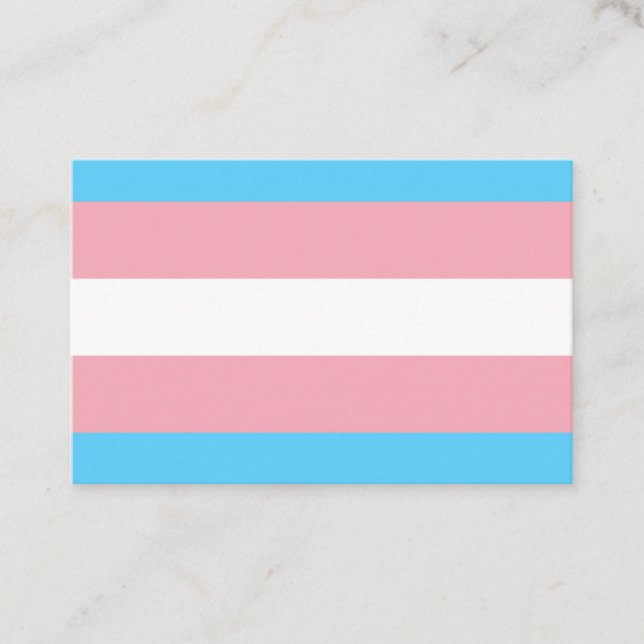 Tarjeta De Visita Transgender Flag (Anverso)