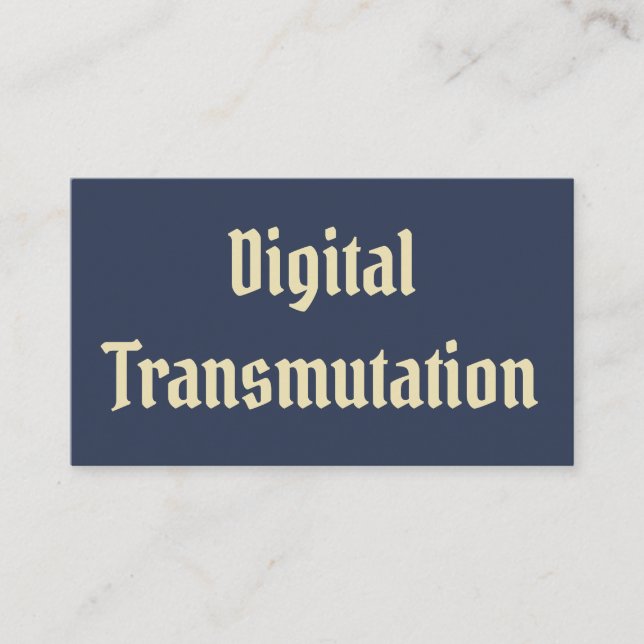 Tarjeta De Visita Transmutación digital (Anverso)