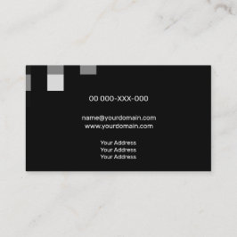 Tarjeta De Visita Transparencia contemporánea negra fina