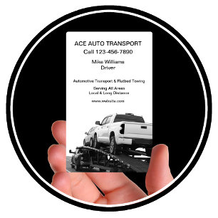 Tarjeta De Visita Transporte Automotriz Genial en Plataforma de Remo