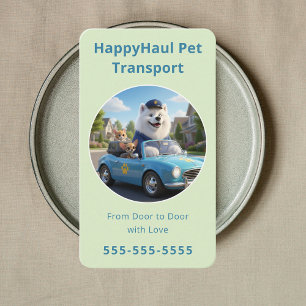 Tarjeta De Visita Transporte de Animales de Lujo para Mascotas y Ser