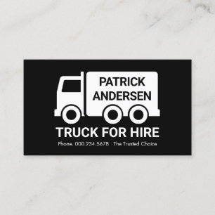 Tarjeta De Visita Transporte de camiones de carga creativos