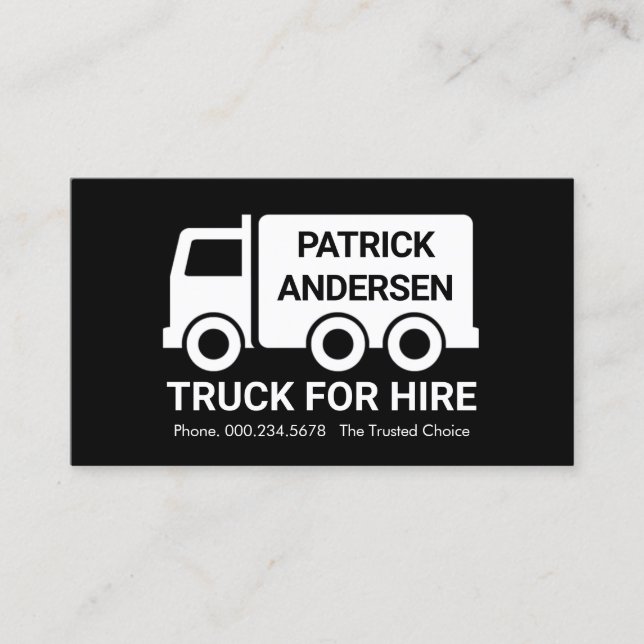 Tarjeta De Visita Transporte de camiones de carga creativos (Anverso)