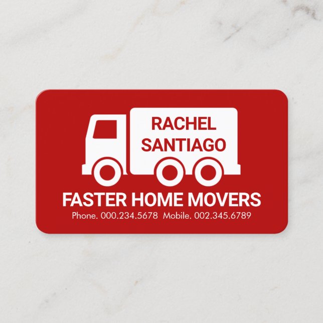 Tarjeta De Visita Transporte de camiones de carga creativos (Anverso)