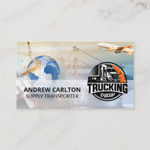 Tarjeta De Visita Transporte de Camiones   Logística de Envíos