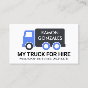 Tarjeta De Visita Transporte de camiones simple