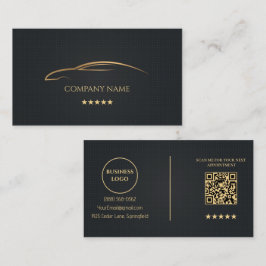 Tarjeta De Visita Transporte de Coches Elegantes de Lujo en Oro Negr