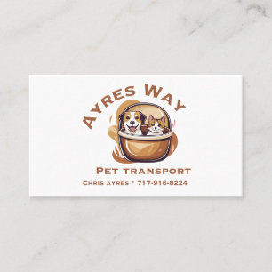 Tarjeta De Visita Transporte de Mascotas Ayres Way 