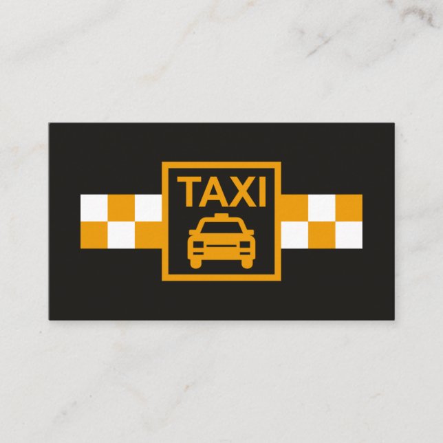 Tarjeta De Visita Transporte de taxis de señalización Taxi Amarillo  (Anverso)