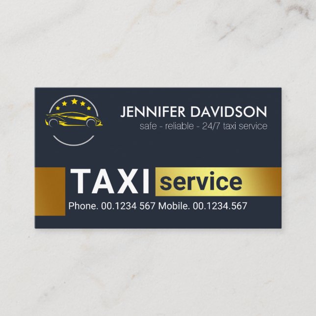 Tarjeta De Visita Transporte de taxistas (Anverso)