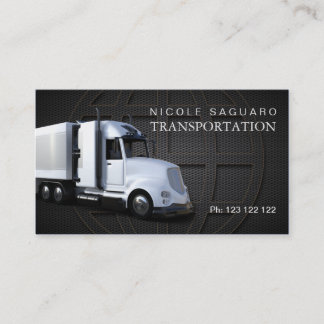 Tarjeta De Visita Transporte del camión del cargo