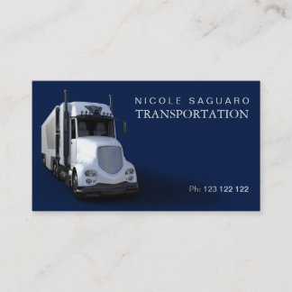 Tarjeta De Visita Transporte del camión del cargo
