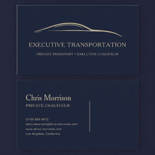 Tarjeta De Visita Transporte Ejecutivo de Lujo Moderno