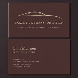 Tarjeta De Visita Transporte Ejecutivo Minimalista