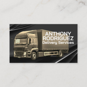 Tarjeta De Visita Transporte en Camión Servicios de Entrega
