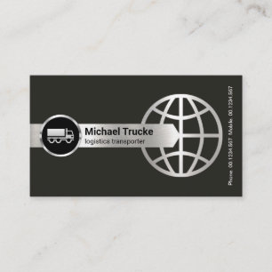Tarjeta De Visita Transporte Logístico de Fronteras Globales de Pun