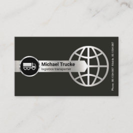 Tarjeta De Visita Transporte Logístico de Fronteras Globales de Punt