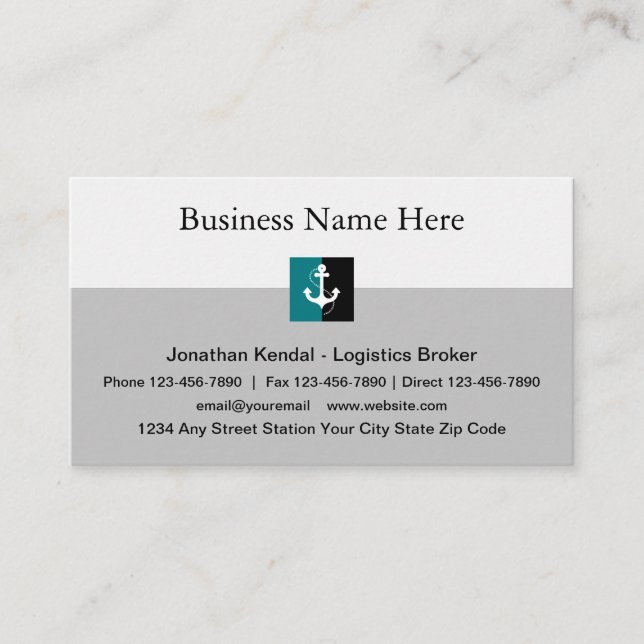 Tarjeta De Visita Transporte marítimo clásico (Anverso)