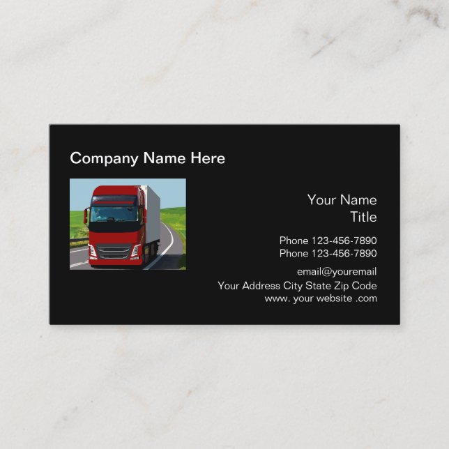 Tarjeta De Visita Transporte marítimo moderno (Anverso)