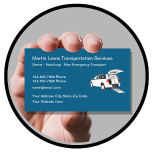 Tarjeta De Visita Transporte para personas con discapacidad de alto 