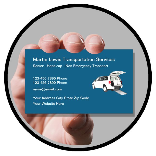 Tarjeta De Visita Transporte para personas con discapacidad de alto  (Subido por el creador)