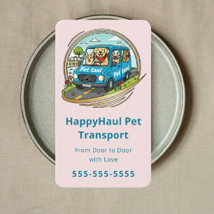 Tarjeta De Visita Transporte Profesional de Animales Lujoso Shuttle 