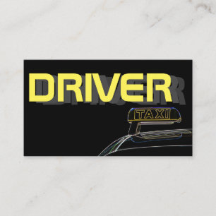 Tarjeta De Visita Transporte profesional de taxistas