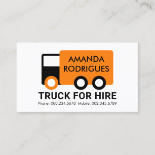 Tarjeta De Visita Transporte Sencillo de Camiones
