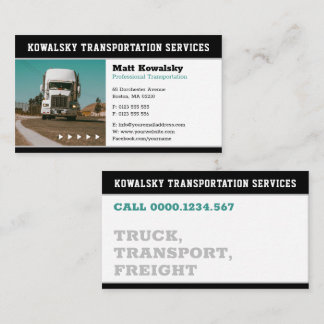 Tarjeta De Visita Transporte y logística | Camión