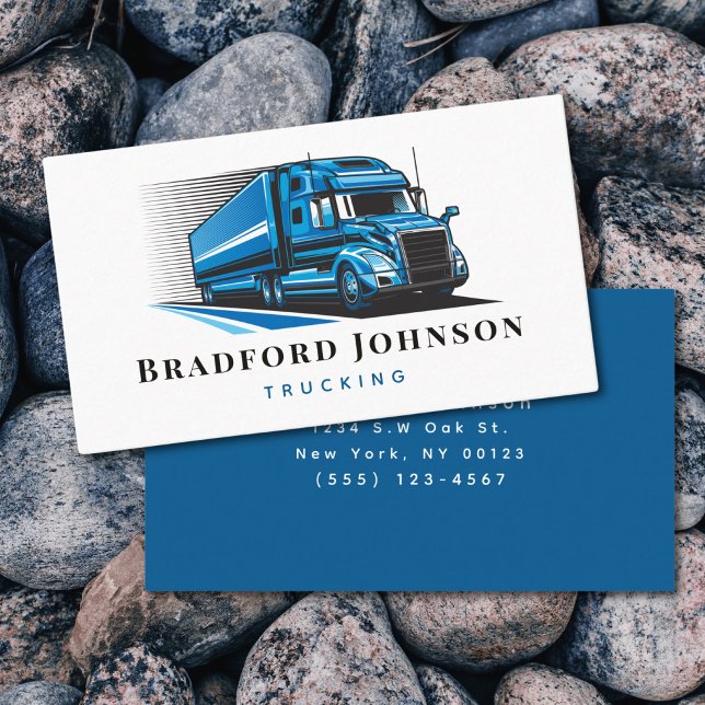 Tarjeta De Visita Transportes Semi Trucker Company (Subido por el creador)