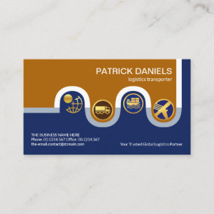 Tarjeta De Visita Transportista de Logística de Carretera de Distri