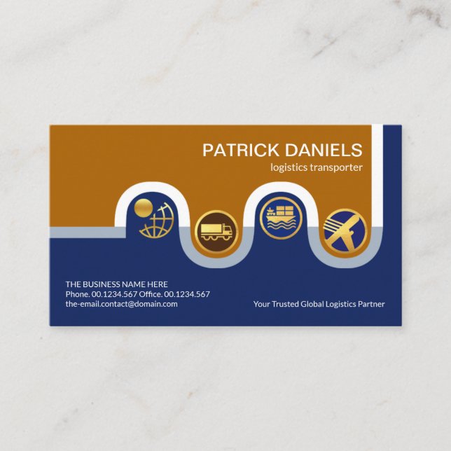 Tarjeta De Visita Transportista de Logística de Carretera de Distrib (Anverso)