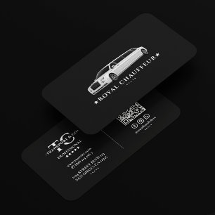 Tarjeta De Visita Transportista Privado de Lujo VIP Negro