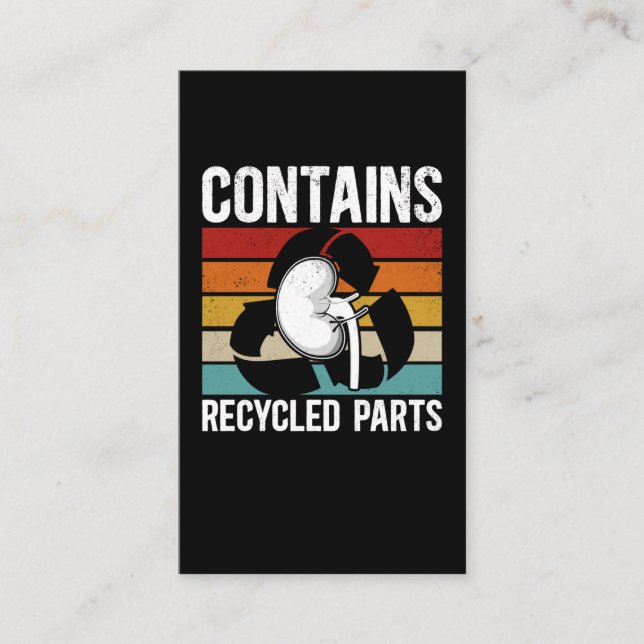 Tarjeta De Visita Trasplante Cute de Riñón (Anverso)