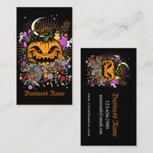 Tarjeta De Visita Tratamientos de Halloween
